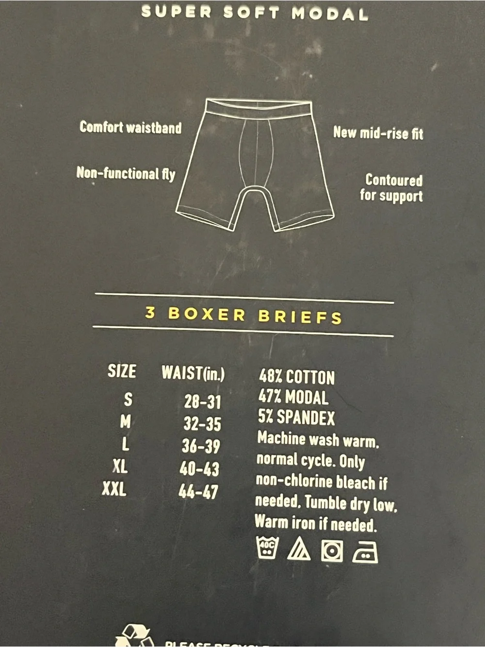 Stafford Super Soft Modal Boxer Briefs - Gray (3 Pack) XL Men’s